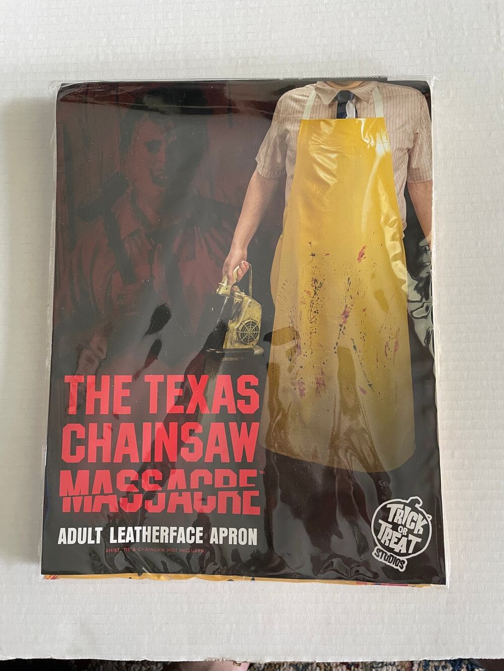 TRICK OR TREAT TEXAS CHAINSAW LEATHERFACE BLOODY APRON HORROR COSTUME NEW